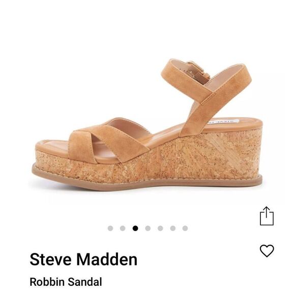 STEVE MADDEN Robbin Wedge Sandals - Picture 5 of 11